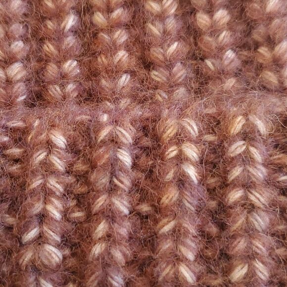 NWT C.C BEANIE POM POM WINTER HAT BURGUNDY BROWN HEATHERED FAUX FUR - Picture 4 of 9